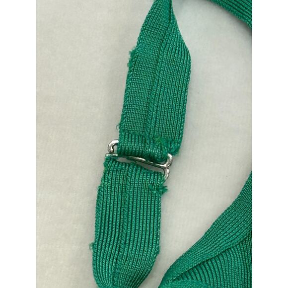 HERVE LEGER Kelly Green Halter Bandage Maxi Dress Gown Bodycon Size XS Ret $1100 - Picture 10 of 13